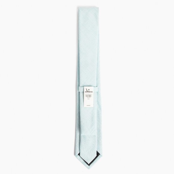 NEW! Mint Blue Narrow Textured Solid Tie - Picture 3 of 3